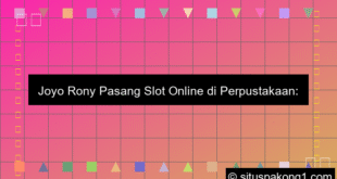 Joyo Rony Pasang Slot Online Di Perpustakaan