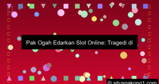 Pak Ogah Edarkan Slot Online Ke Anak Sma